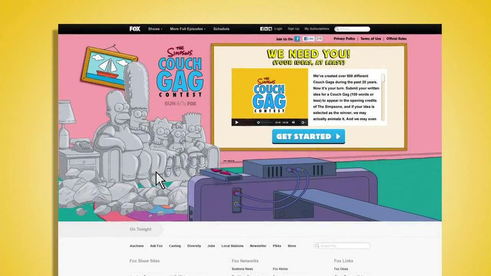Simpsons couch gag campaign