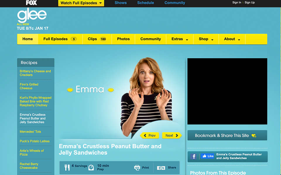 Glee Web Site